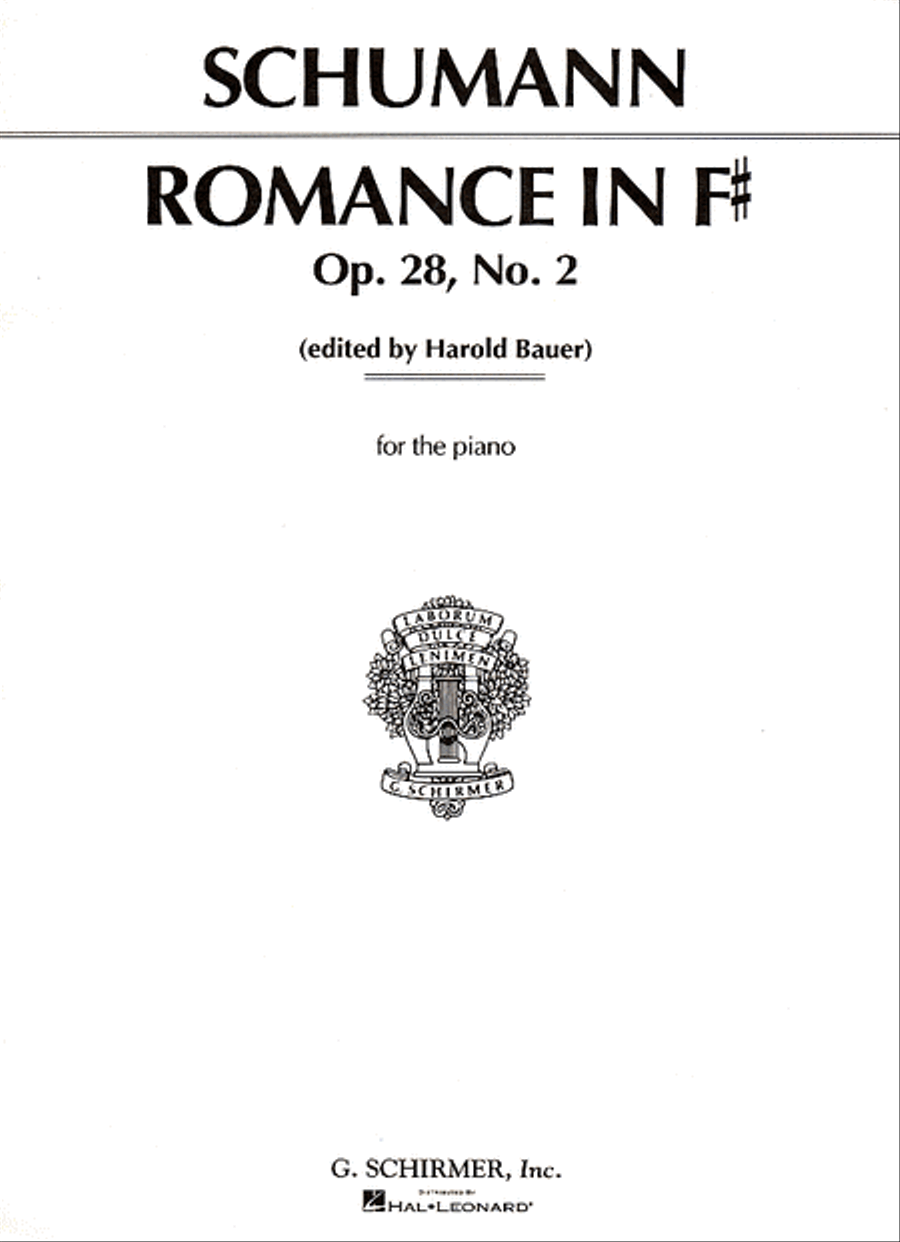 Romance, Op. 28, No. 2 in F Sharp Piano Solo scores gallery preview page 1