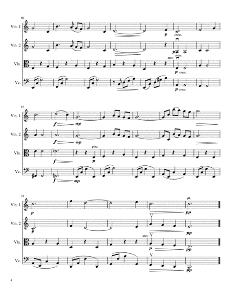 Moon River Moon River String Quartet scores gallery preview page 5