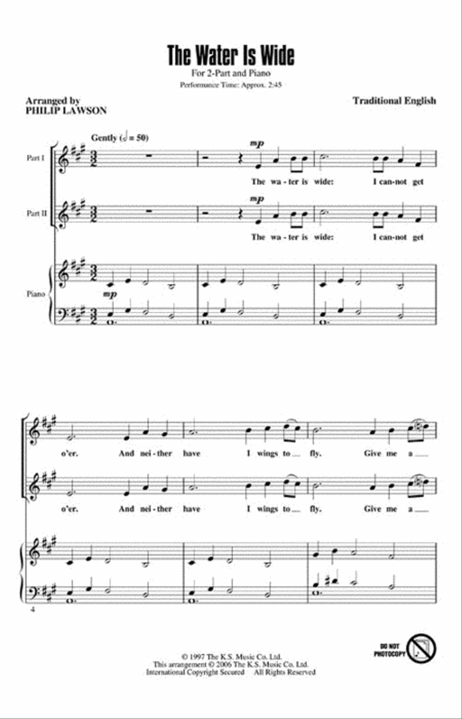 Three British Folksongs 2-Part scores gallery preview page 2