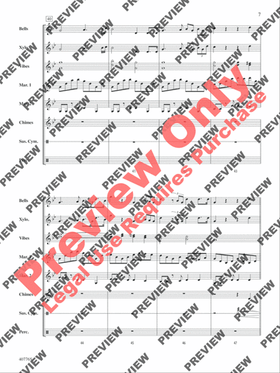 Star Wars Medley Star Wars Medley Percussion Ensemble scores gallery preview page 24