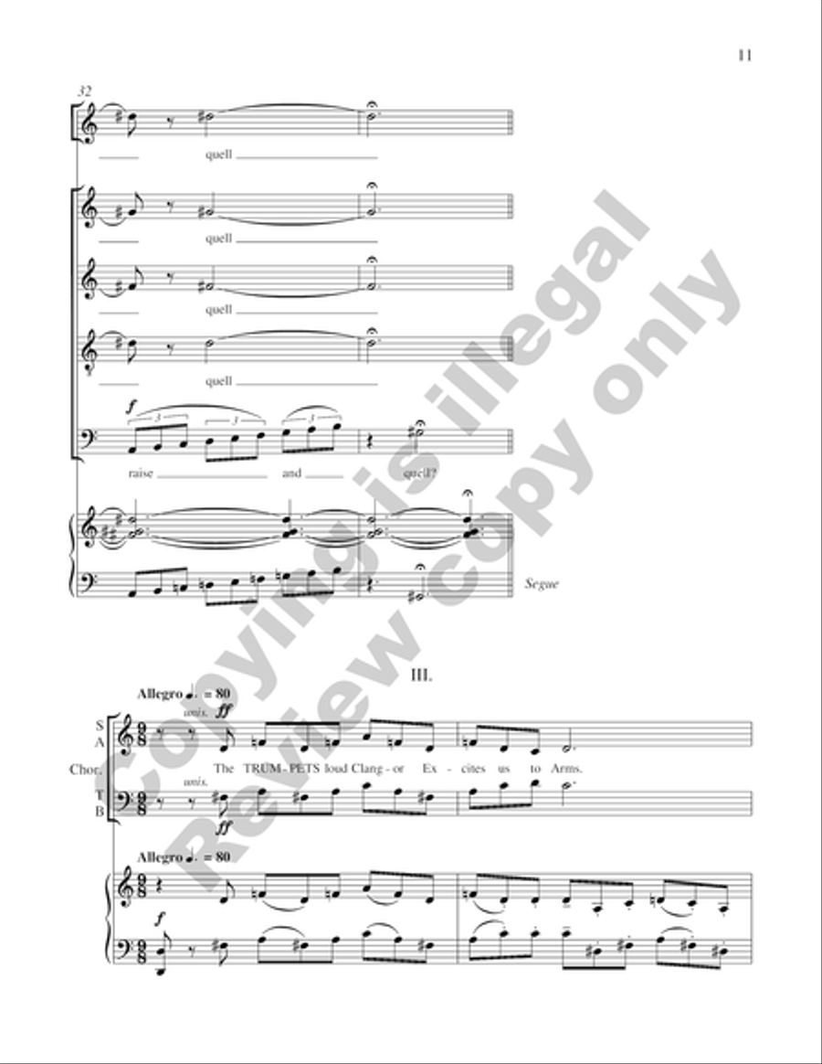 A Song for St. Cecilia's Day 4-Part scores gallery preview page 20