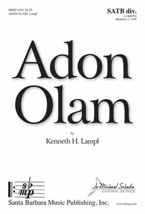 Book cover for Adon Olam - SATB divisi Octavo