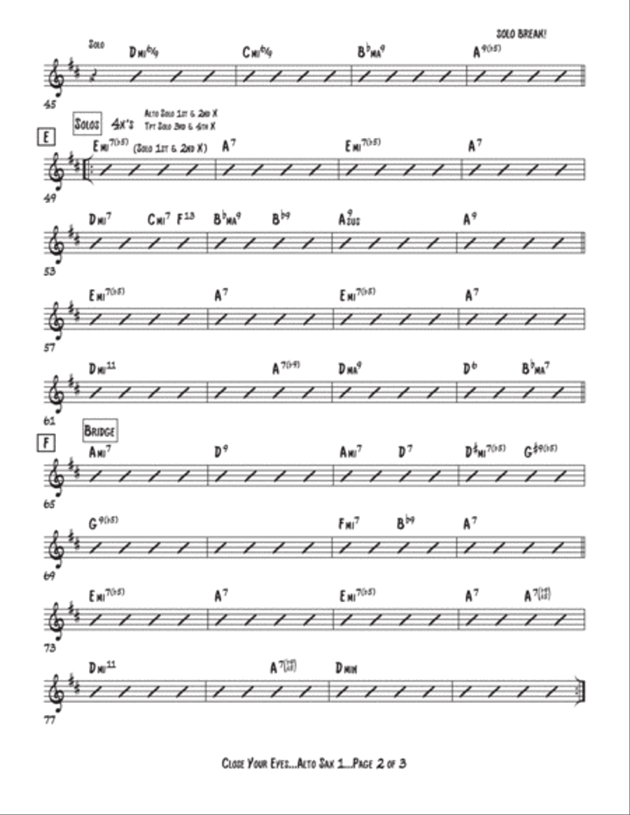 Close Your Eyes Close Your Eyes Jazz Ensemble scores gallery preview page 6
