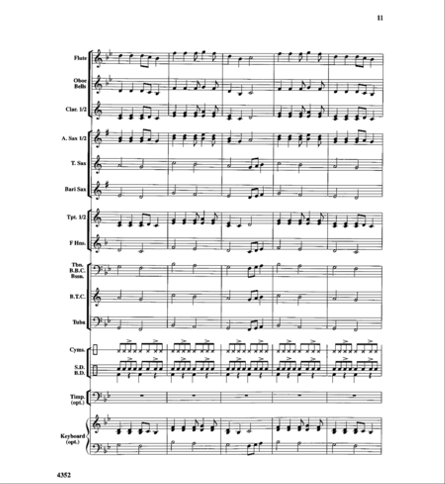Hometown Hoedown Concert Band scores gallery preview page 12