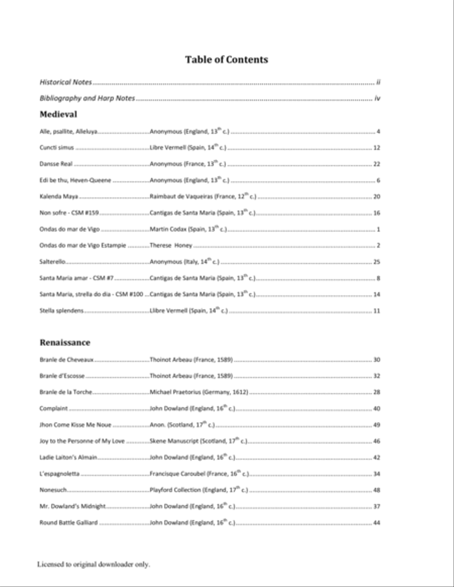 The Royale Harpist Harp scores gallery preview page 4