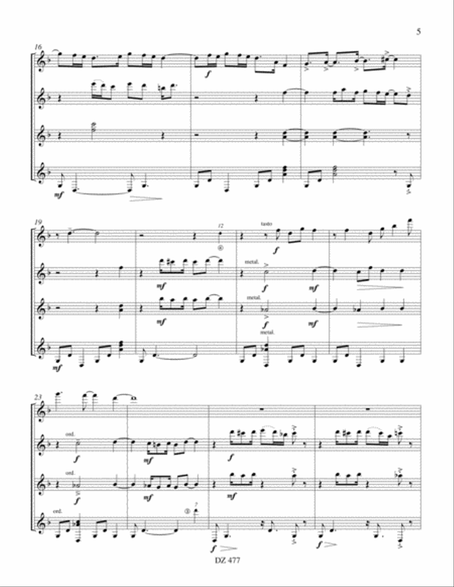 Gnossienne pour Droopy Guitar Ensemble scores gallery preview page 5