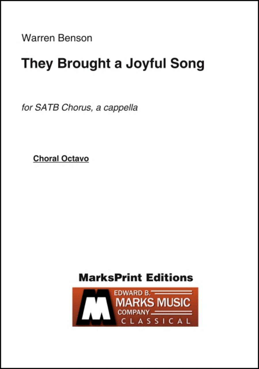 They Brought a Joyful Song 4-Part scores gallery preview page 1