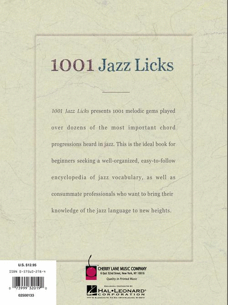 1001 Jazz Licks