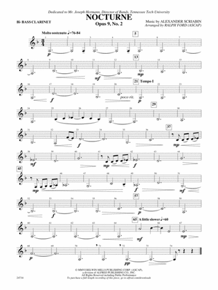Nocturne (Opus 9, No. 2): B-flat Bass Clarinet