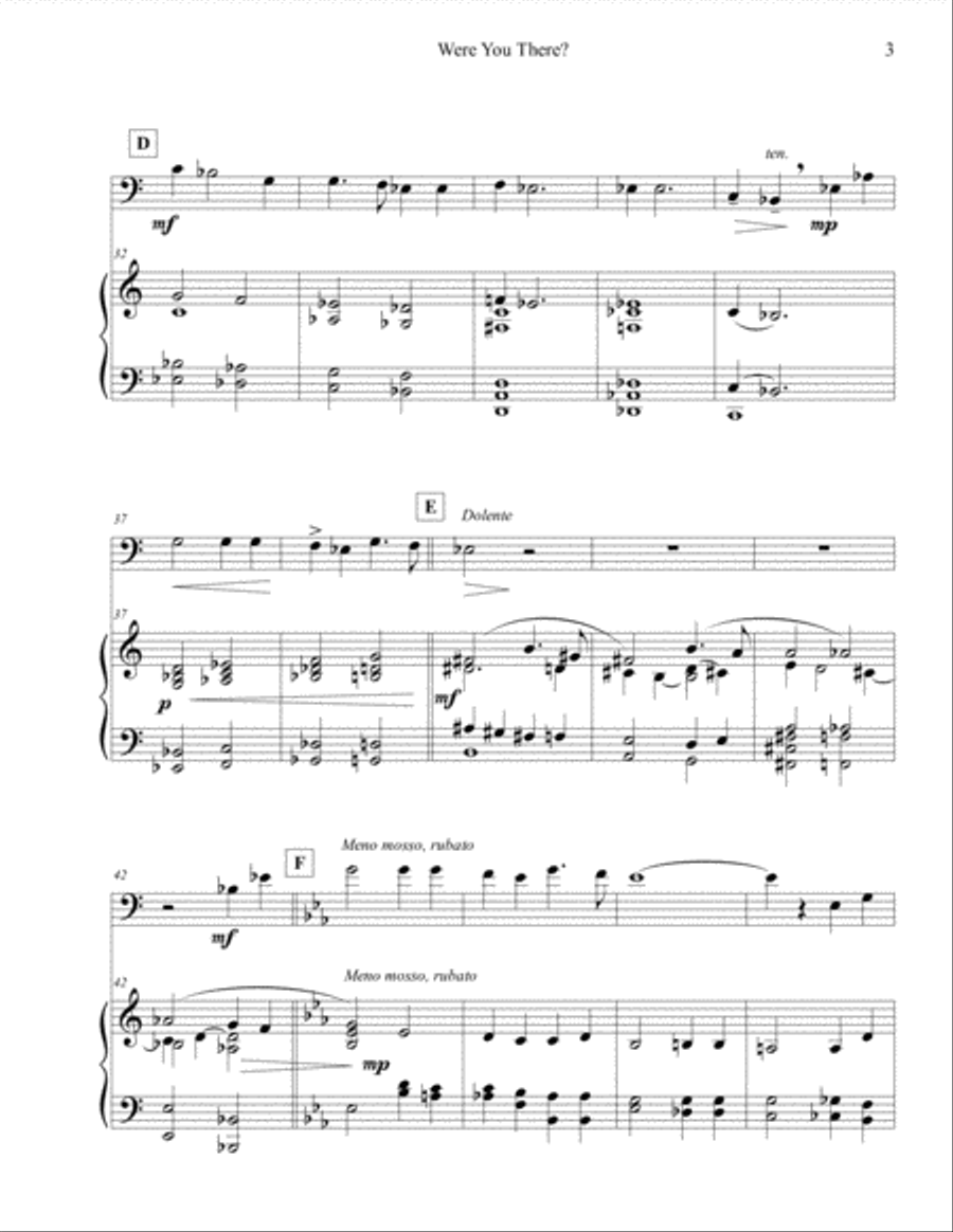 Were You There? Piano scores gallery preview page 3