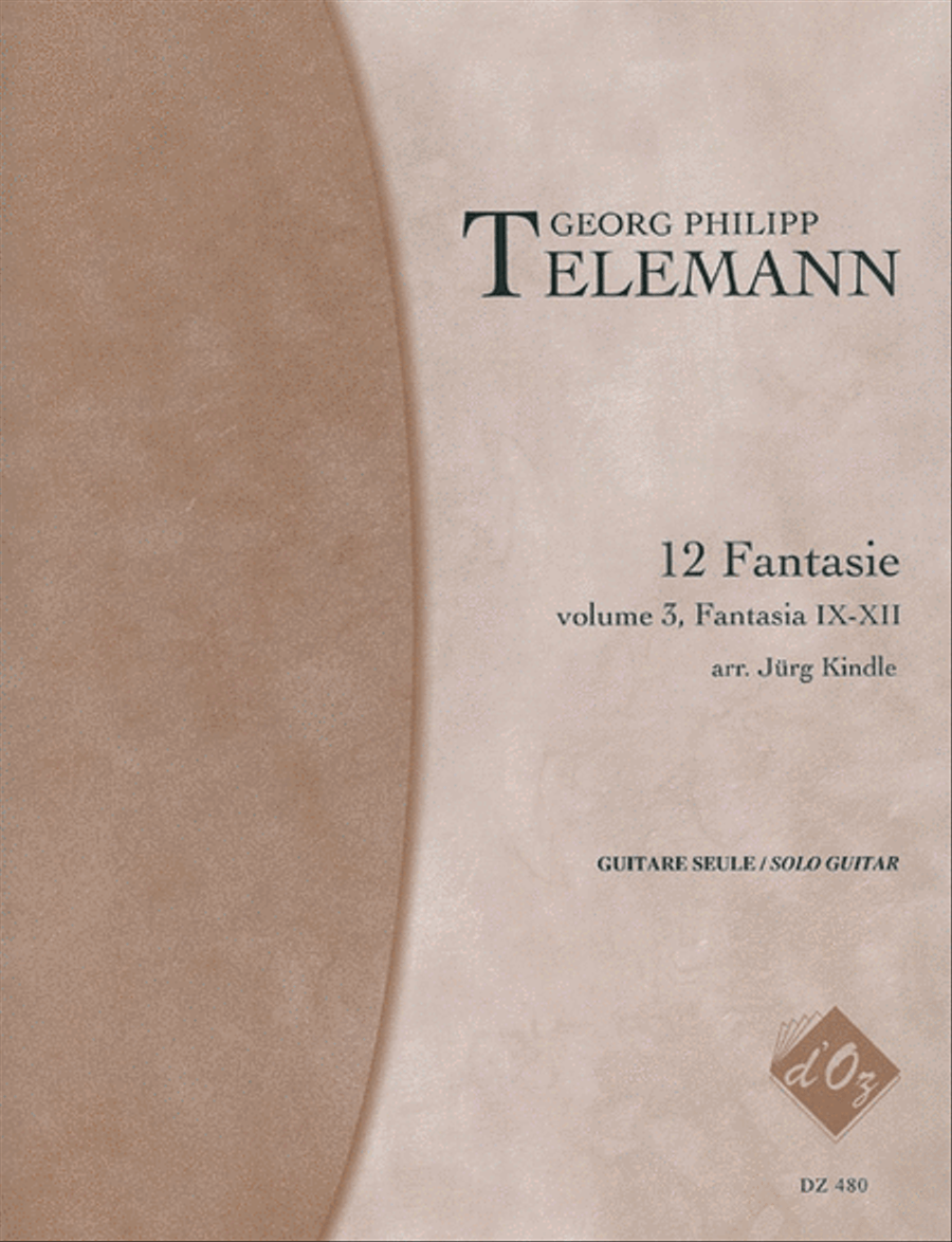 12 Fantasie, vol. 3, Fantasia IX-XII Classical Guitar scores gallery preview page 1