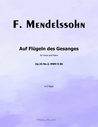 Auf Flügeln des Gesanges,by Mendelssohn,in E Major