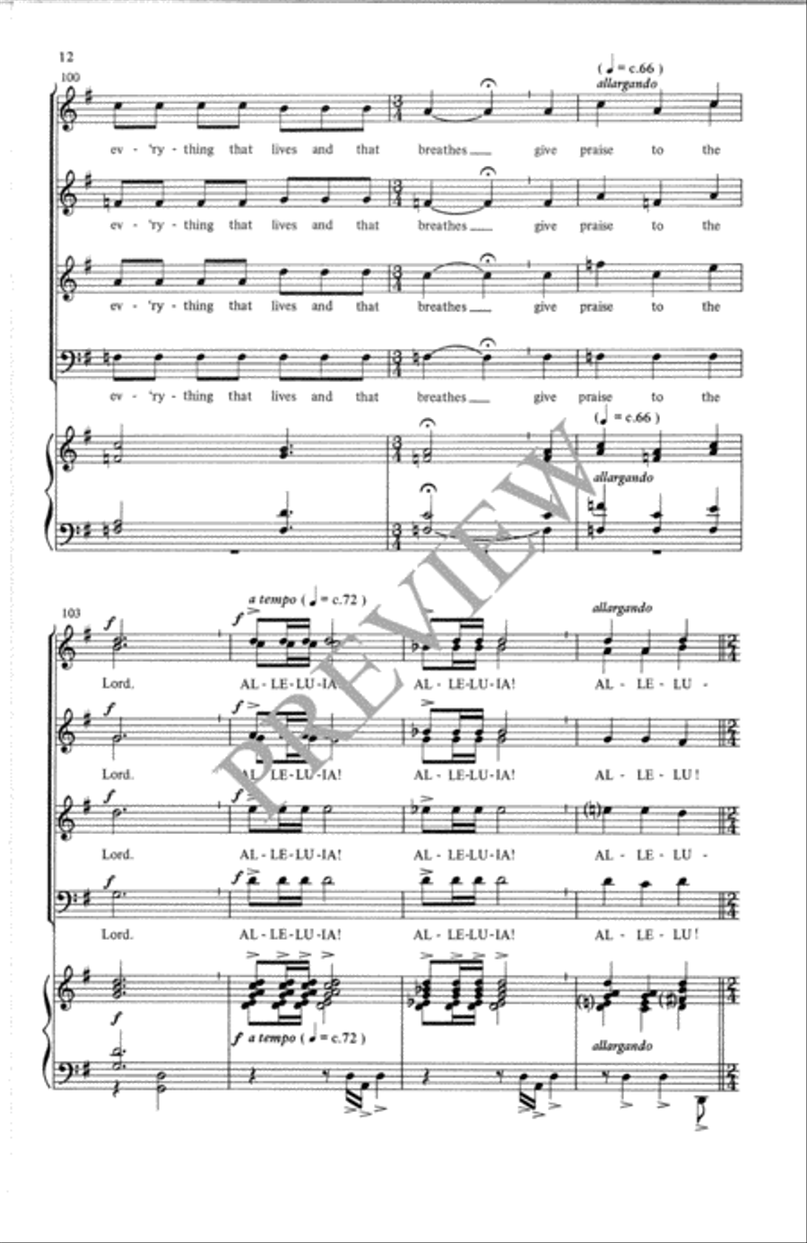 Praise God! Praise God! 4-Part scores gallery preview page 13