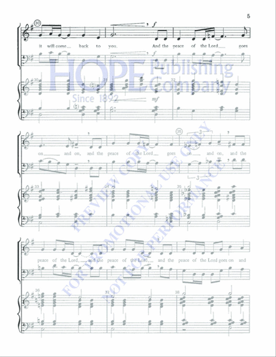 May the Peace of the Lord 3-Octaves scores gallery preview page 5
