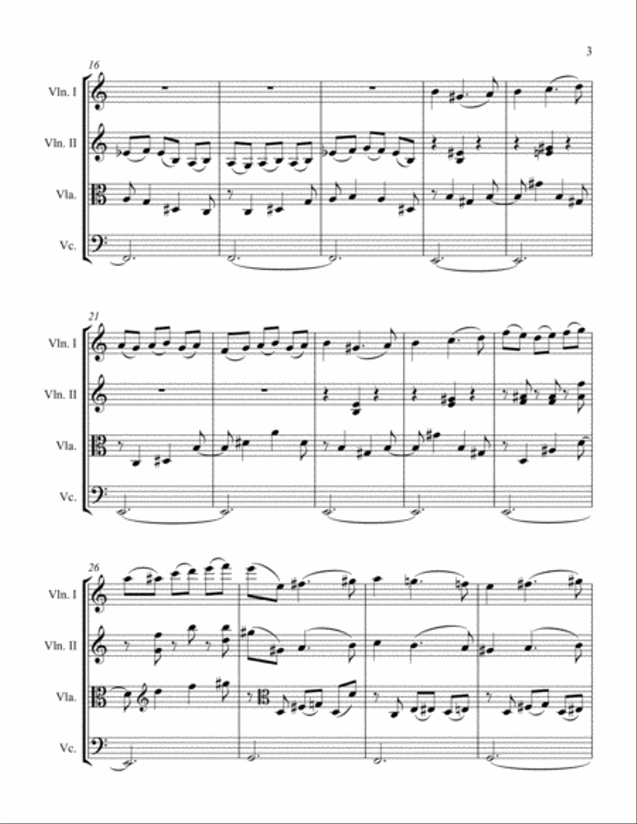 Evocation from Iberia String Quartet scores gallery preview page 3