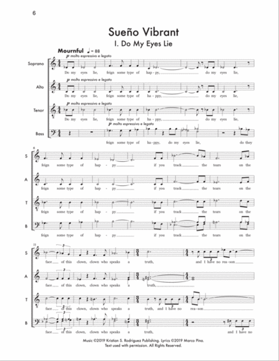 Sueño-Vibrant 4-Part scores gallery preview page 6