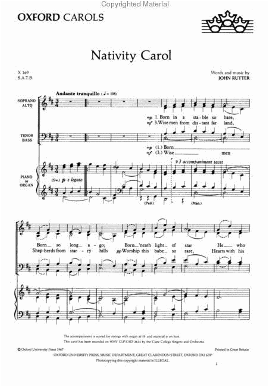 Nativity Carol Nativity Carol 4-Part scores gallery preview page 2