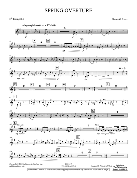Spring Overture - Bb Trumpet 4
