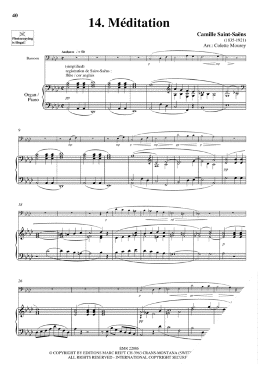 20 Greatest Meditations Bassoon Solo scores gallery preview page 16