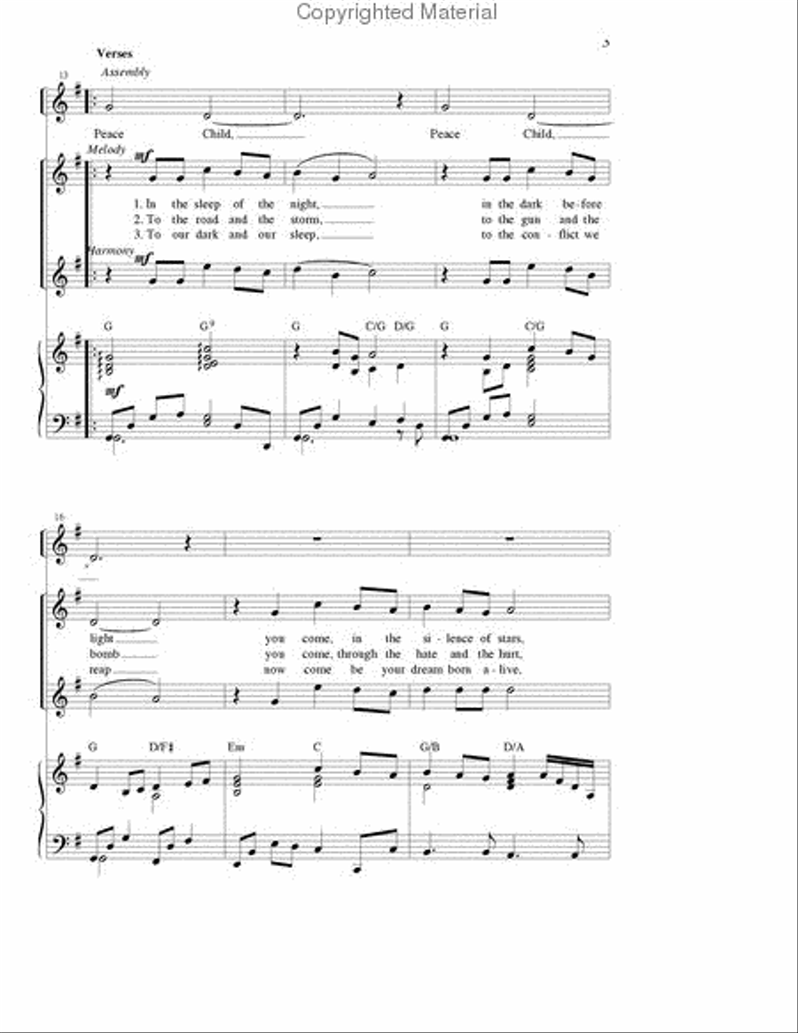 Peace Child 3-Part scores gallery preview page 3