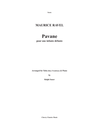 Book cover for Pavane for Tuba or Bass Trombone