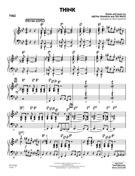 Think (arr. Paul Murtha) - Piano