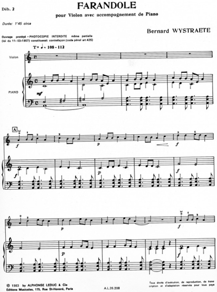 Farandole - Violon et Piano