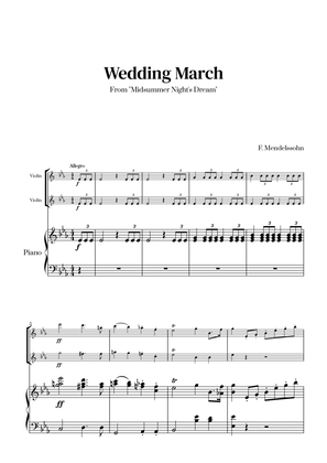 Felix Mendelssohn - Wedding March (E-flat major) (for Violin Duet)