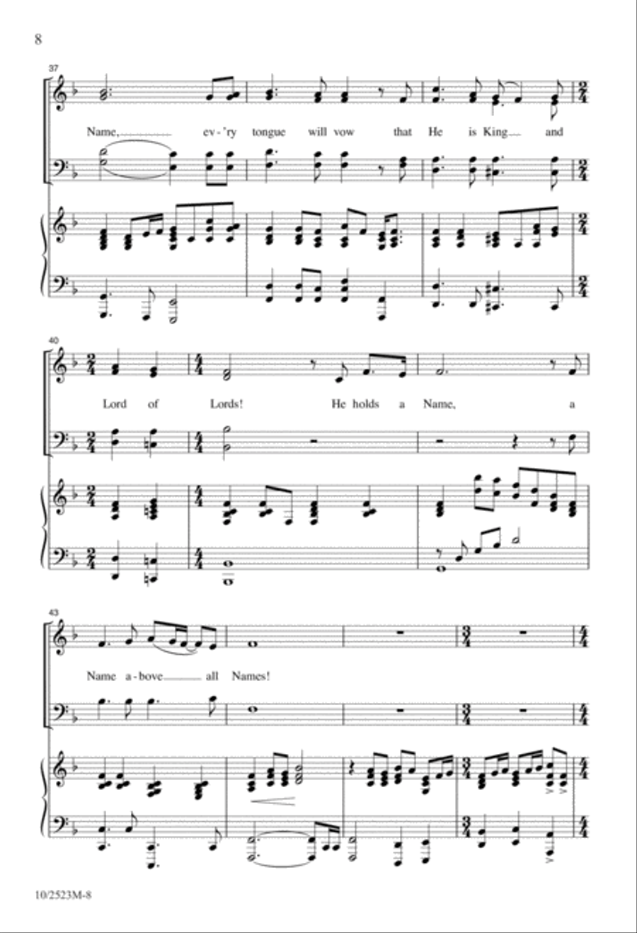 A Name Above All Names 4-Part scores gallery preview page 8