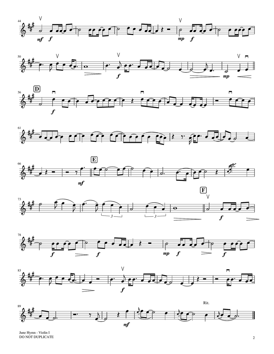June Hymn String Quartet scores gallery preview page 2