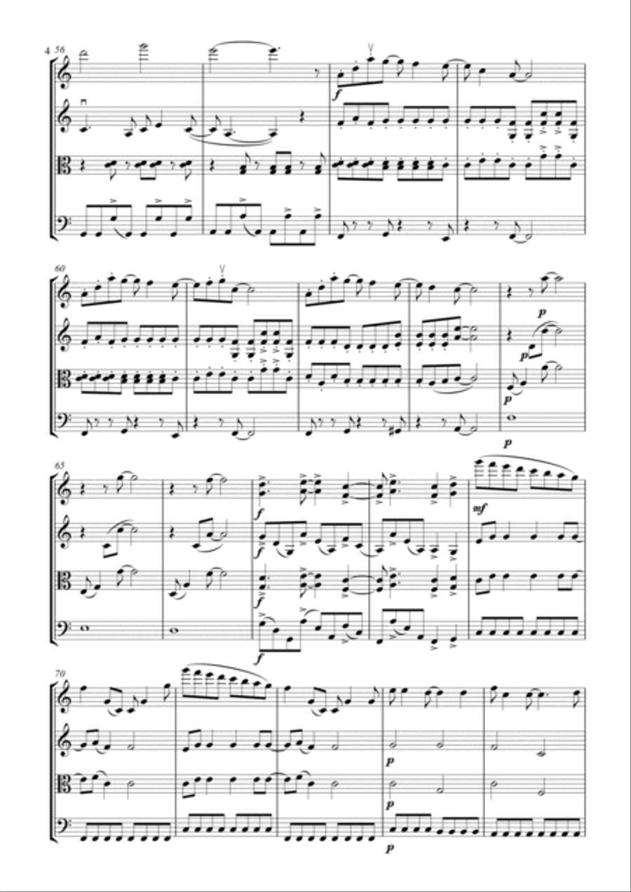 Video Killed The Radio Star String Quartet scores gallery preview page 4