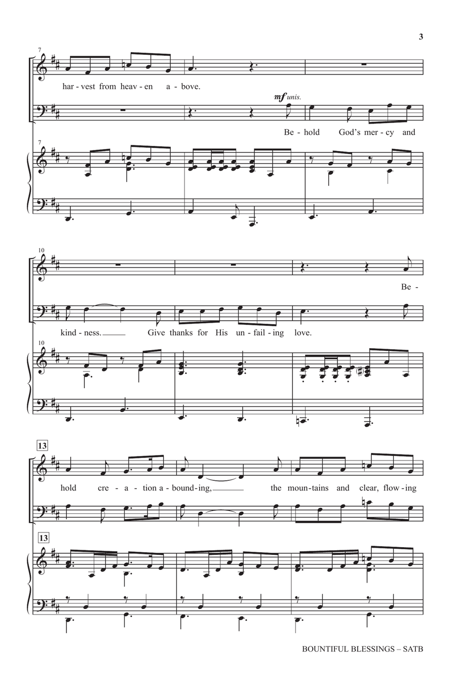 Bountiful Blessings 4-Part scores gallery preview page 2