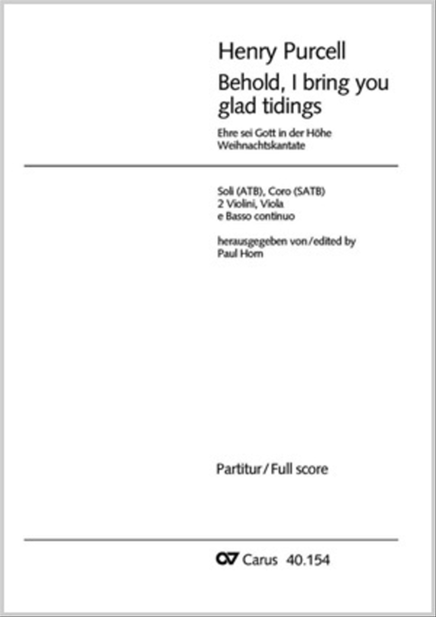 Behold, I bring you glad tidings ATB scores gallery preview page 1