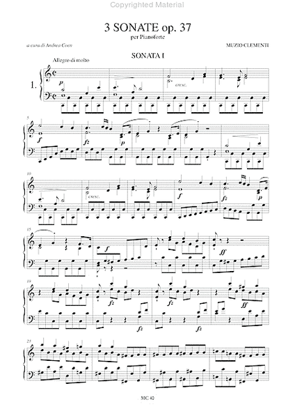 3 Sonatas Op. 37 for Piano