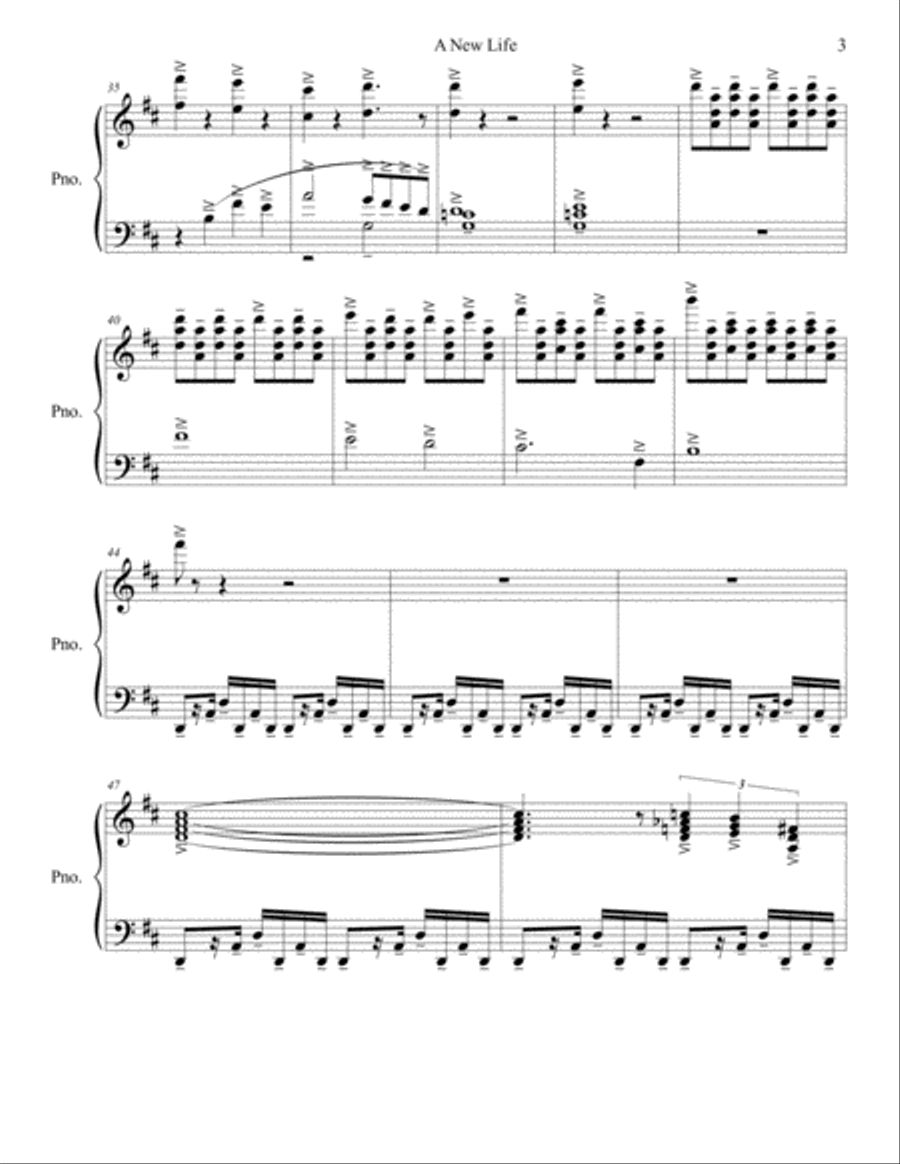 A New Life Piano Solo scores gallery preview page 3