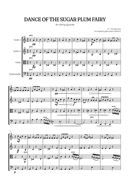 Dance of the Sugar Plum Fairy • String Quartet sheet music image number null