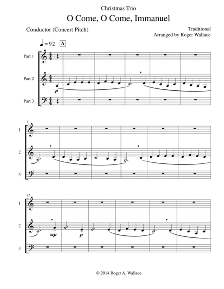 O Come, O Come, Immanuel (Emmanuel) - Brass Trio image number null