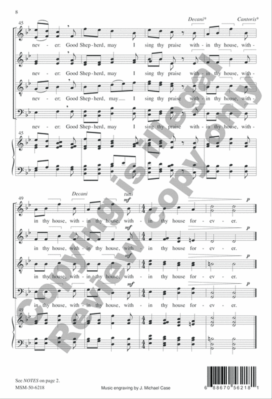 The King of Love My Shepherd Is Divisi scores gallery preview page 8