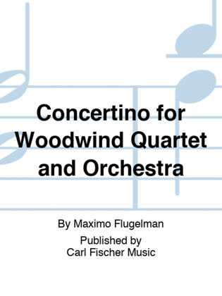 Book cover for Concertino for Woodwind Quartet and Orchestra