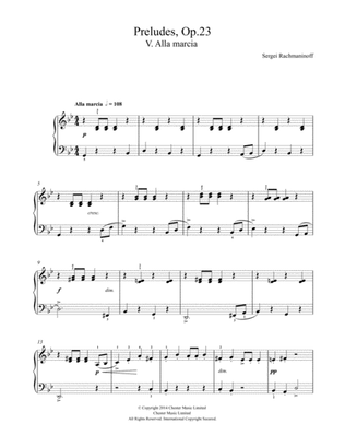 Book cover for Preludes Op. 23, No. 5 Alla marcia