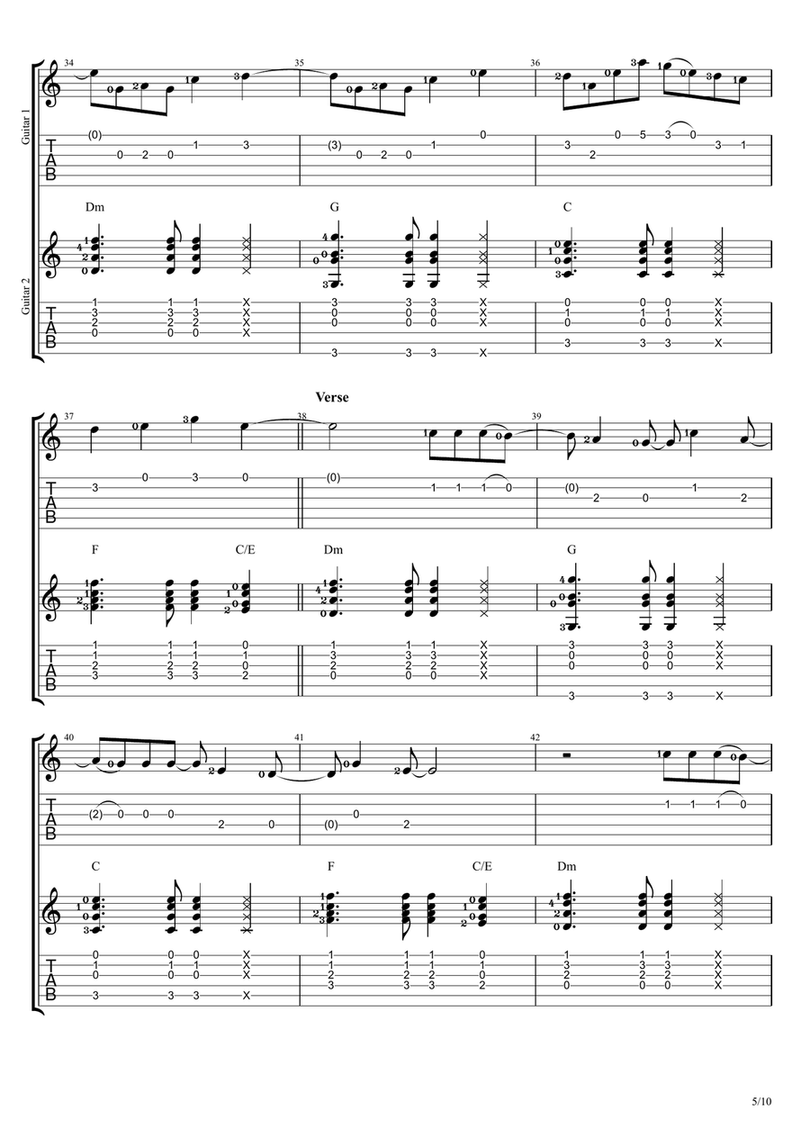 Are You Bored Yet? Guitar Tablature scores gallery preview page 5