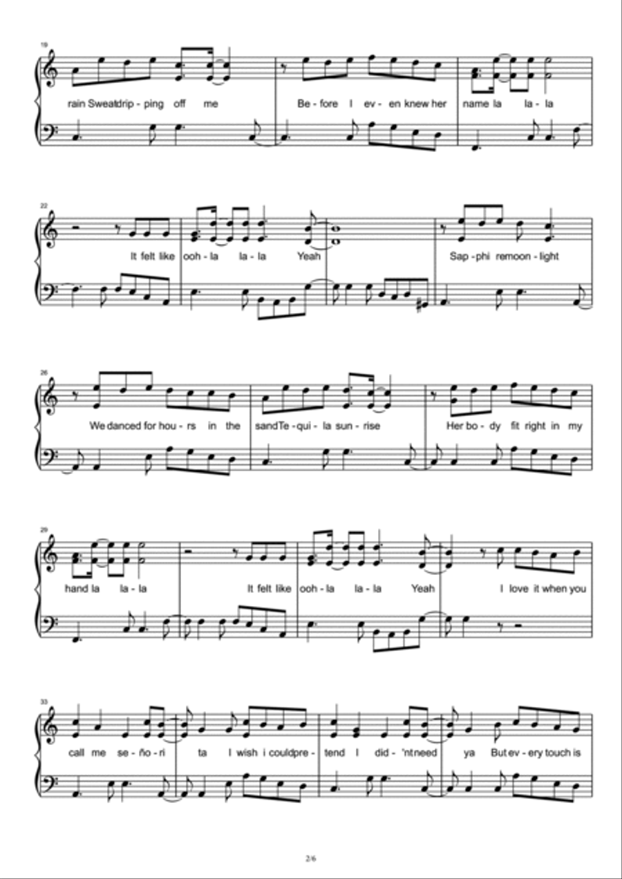 Señorita Señorita Piano Solo scores gallery preview page 2