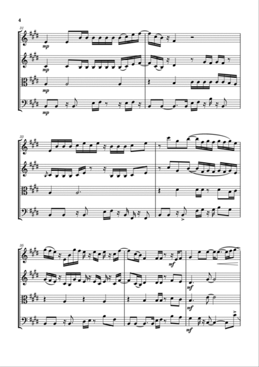 She's Gone She's Gone String Quartet scores gallery preview page 5