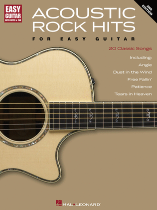 Book cover for Acoustic Rock Hits for Easy Guitar – 2nd Edition