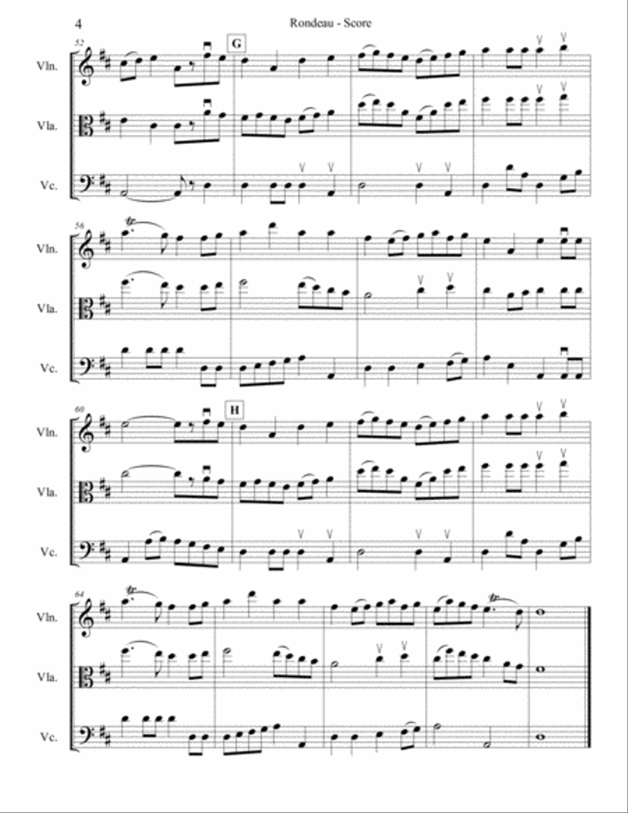 Mouret Rondeau for String Trio String Trio scores gallery preview page 4