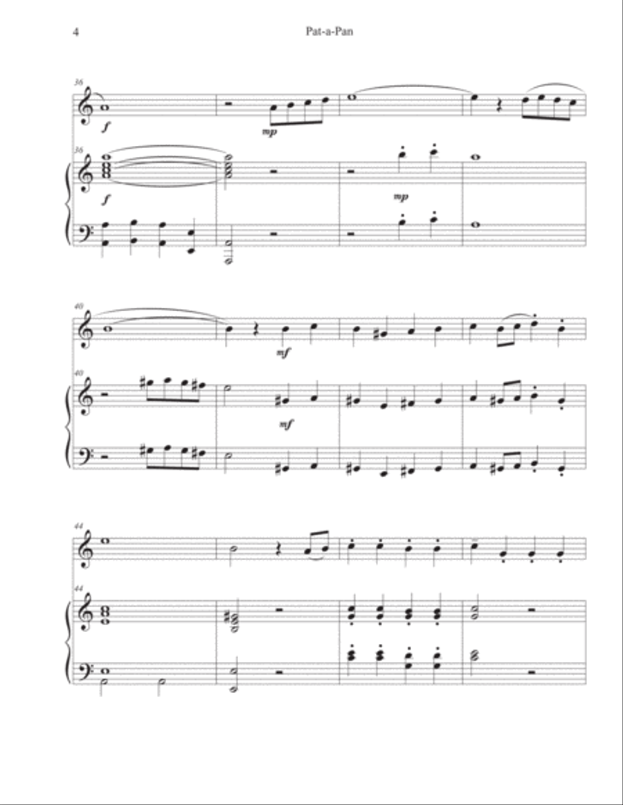 Pat-a-Pan (Oboe-Piano) Pat-a-Pan (Oboe-Piano) Piano scores gallery preview page 4
