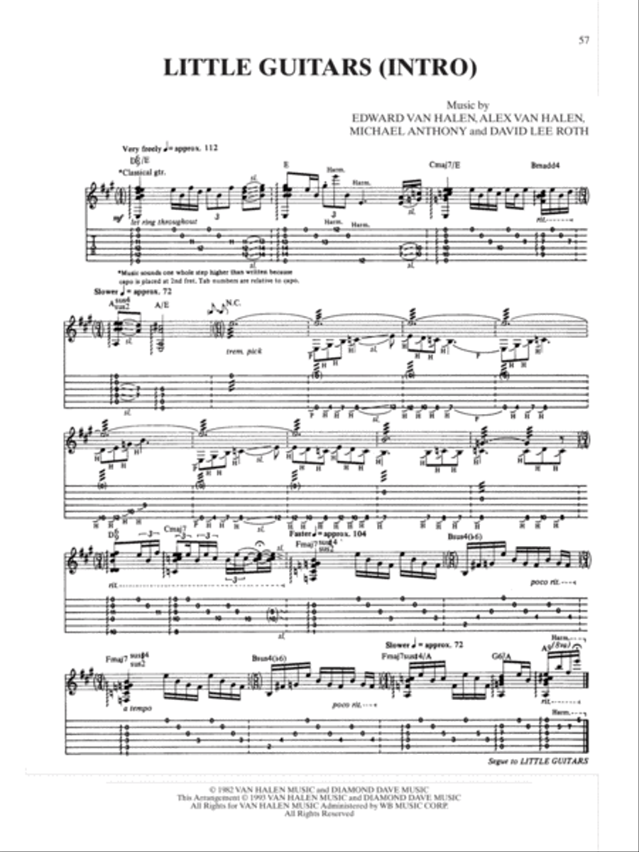 Little Guitars (Intro) Guitar Tablature scores gallery preview page 1