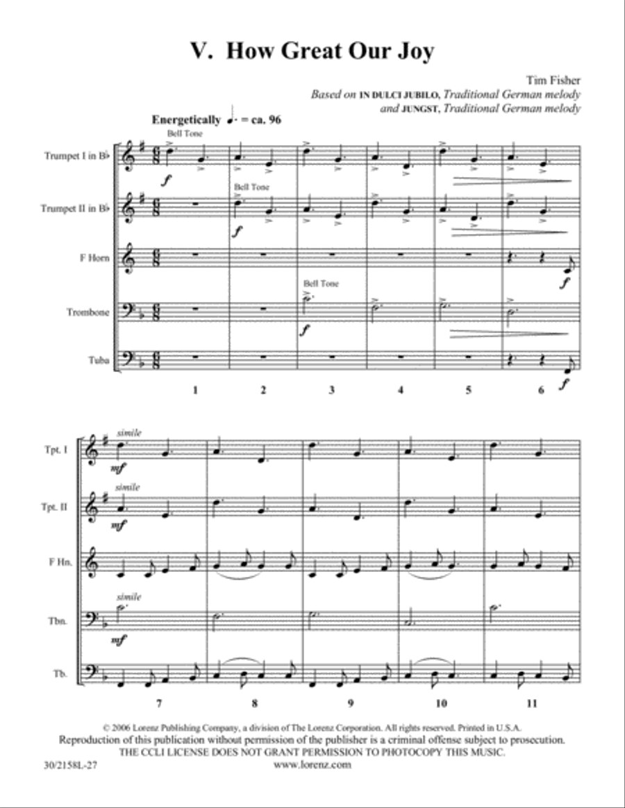 Christmas Suite for Brass Quintet Brass Quintet scores gallery preview page 24