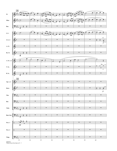 First Suite In E Flat, Themes From - Full Score