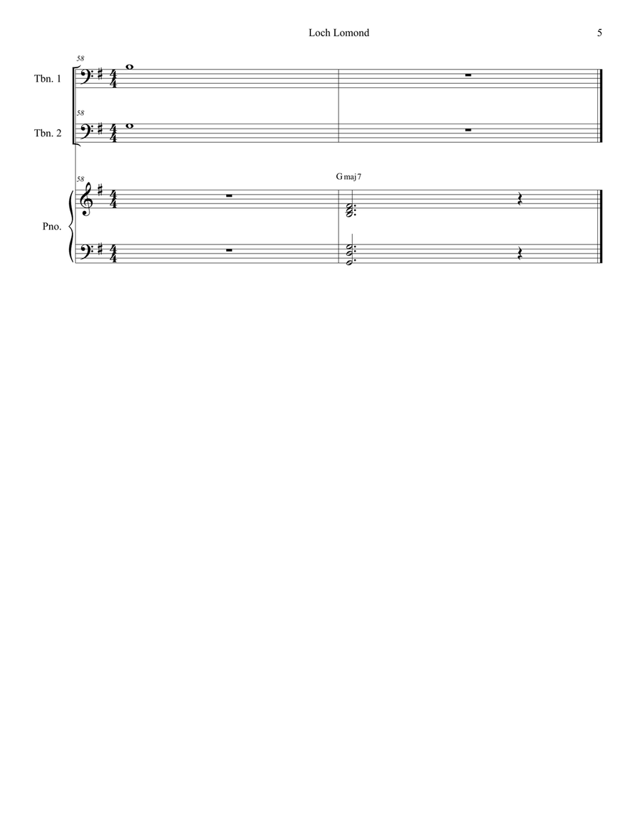 Loch Lomond (Trombone Duet) Trombone Duet scores gallery preview page 5